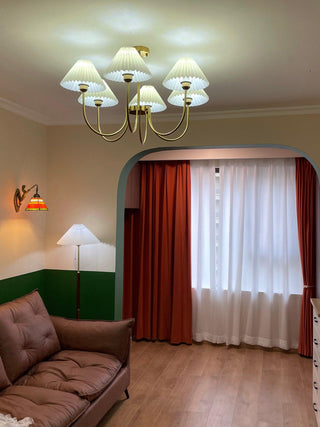 Lenore Pleated Chandelier-Neutral Decor