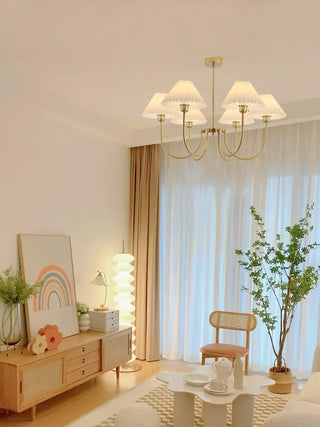 Lenore Pleated Chandelier-Neutral Decor