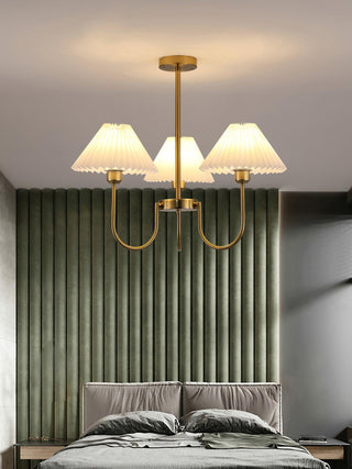 Lenore Pleated Chandelier-Neutral Decor