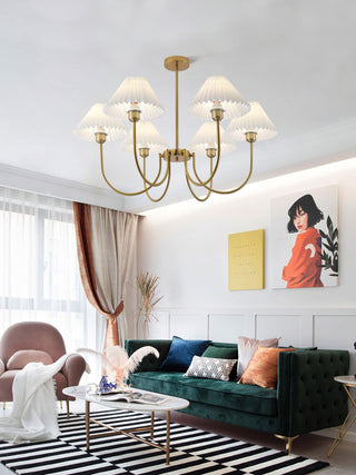 Lenore Pleated Chandelier-Neutral Decor