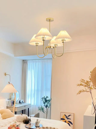Lenore Pleated Chandelier-Neutral Decor