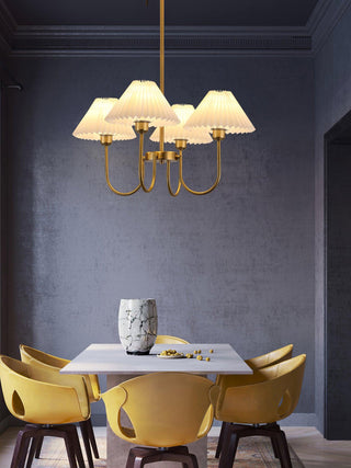 Lenore Pleated Chandelier-Neutral Decor