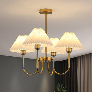 Lenore Pleated Chandelier-Neutral Decor