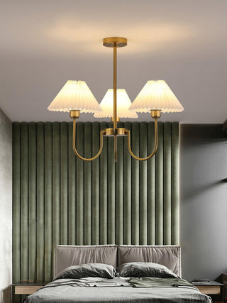 Lenore Pleated Chandelier-Neutral Decor