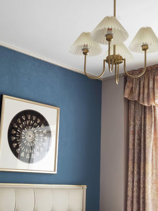 Lenore Pleated Chandelier-Neutral Decor