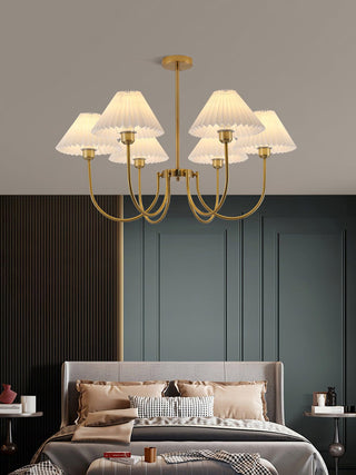 Lenore Pleated Chandelier-Neutral Decor