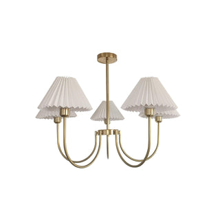 Lenore Pleated Chandelier-Neutral Decor