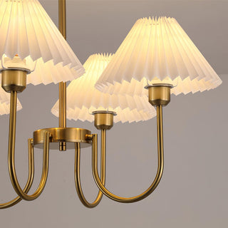 Lenore Pleated Chandelier-Neutral Decor