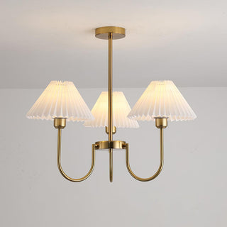 Lenore Pleated Chandelier-Neutral Decor