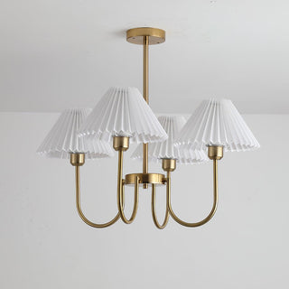 Lenore Pleated Chandelier-Neutral Decor
