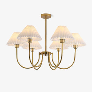 Lenore Pleated Chandelier-Neutral Decor