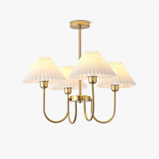 Lenore Pleated Chandelier-Neutral Decor