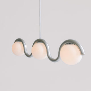 Uveta Lustre Linéaire Rouge & Argenté