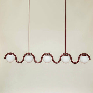 Uveta Lustre Linéaire Rouge & Argenté