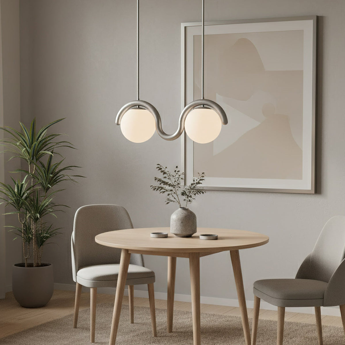 Uveta Lustre Linéaire Rouge & Argenté