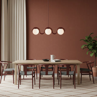 Uveta Lustre Linéaire Rouge & Argenté