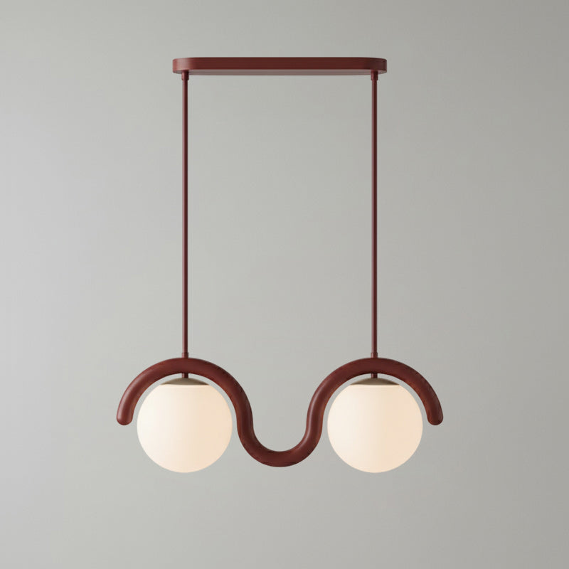 Uveta Lustre Linéaire Rouge & Argenté