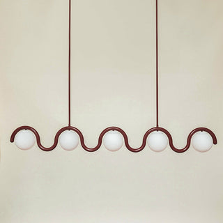 Uveta Lustre Linéaire Rouge & Argenté