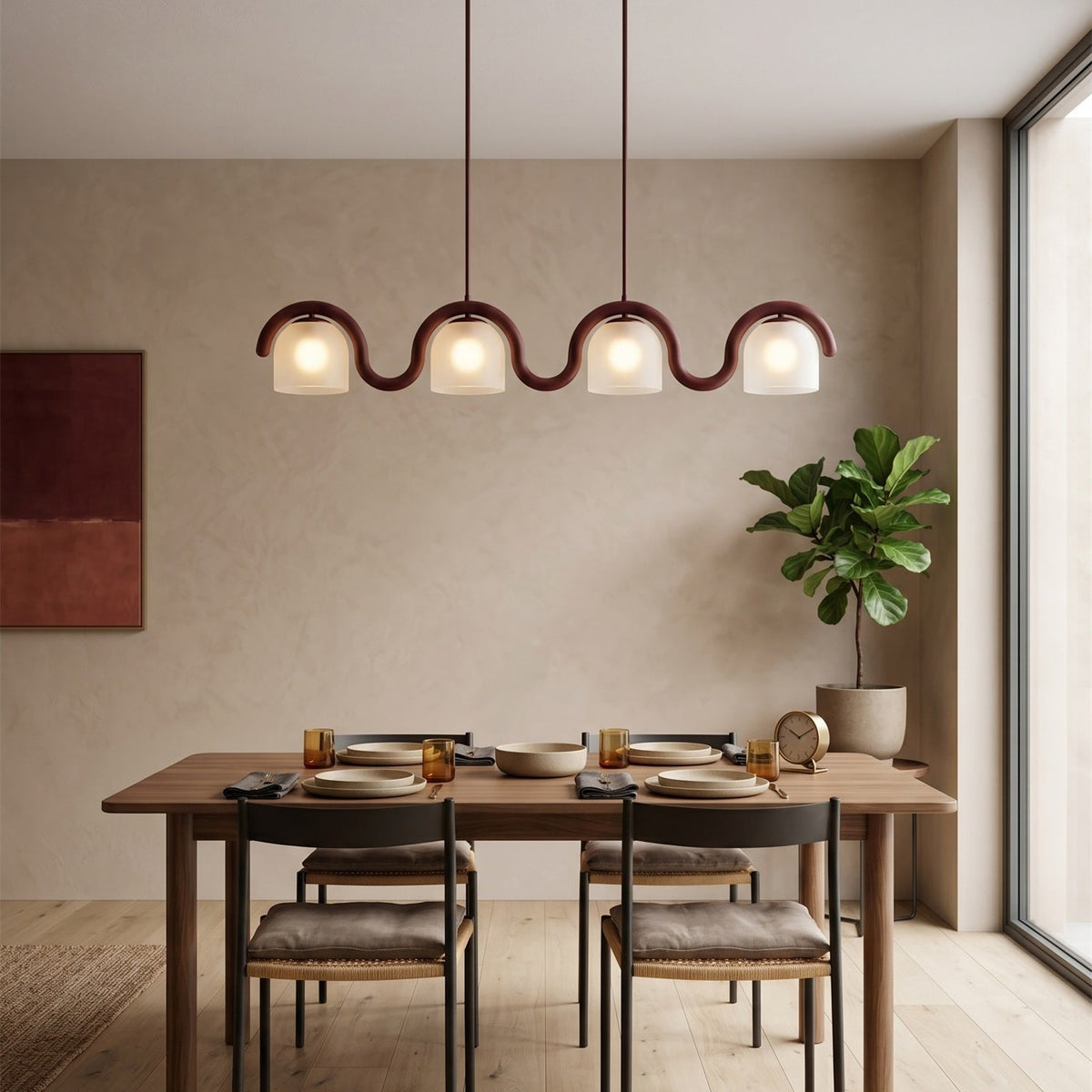 Lenox Lustre en Verre Linéaire