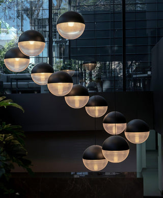 Solara Suspension en Laiton Verre Moderne