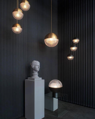 Solara Suspension en Laiton Verre Moderne