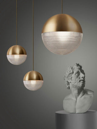 Solara Suspension en Laiton Verre Moderne