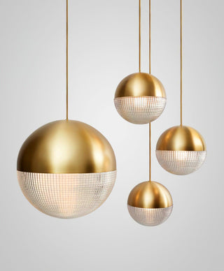 Solara Suspension en Laiton Verre Moderne