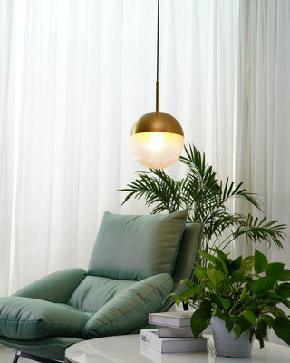 Solara Suspension en Laiton Verre Moderne