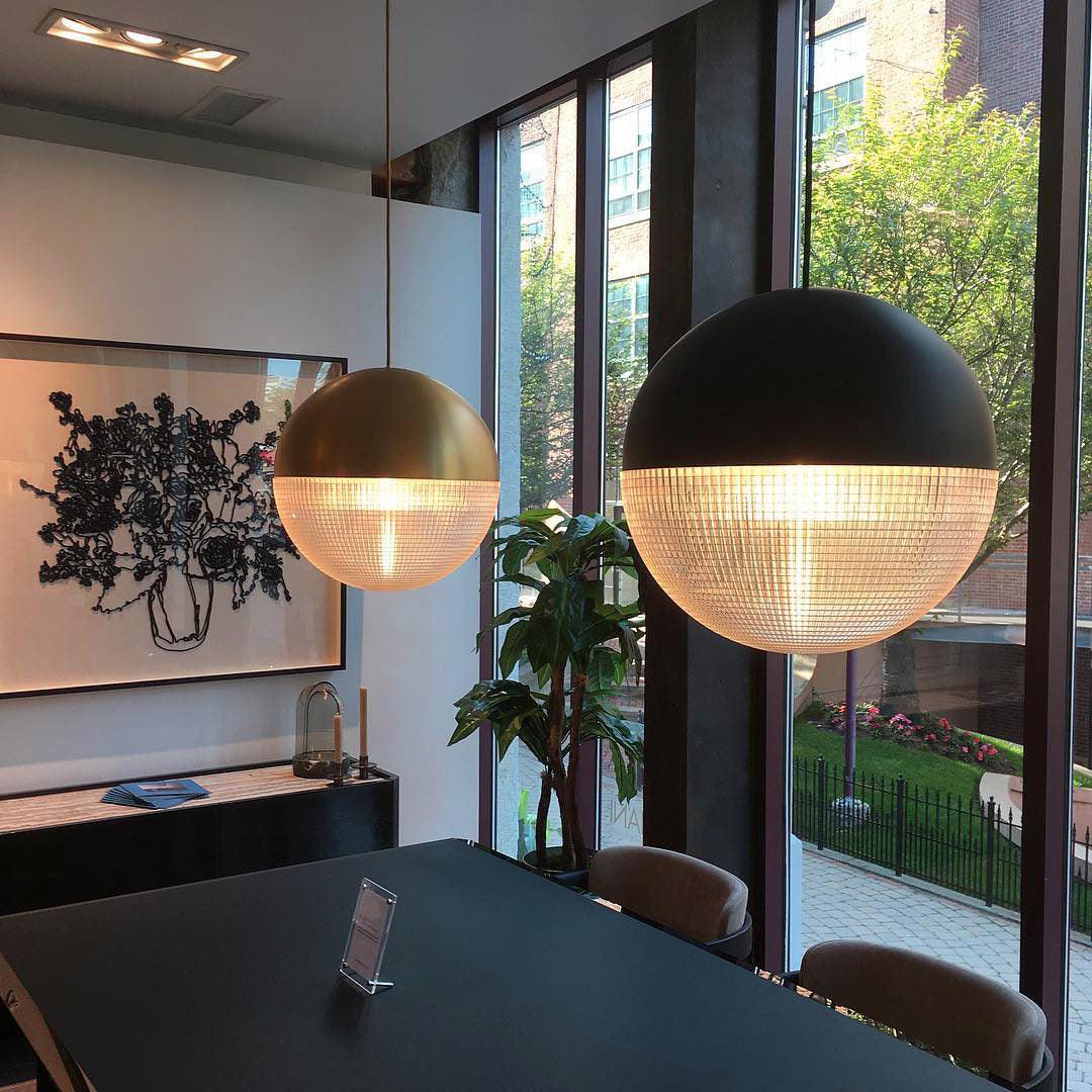 Galuna Suspension en Laiton Verre Moderne