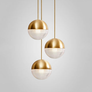 Solara Suspension en Laiton Verre Moderne