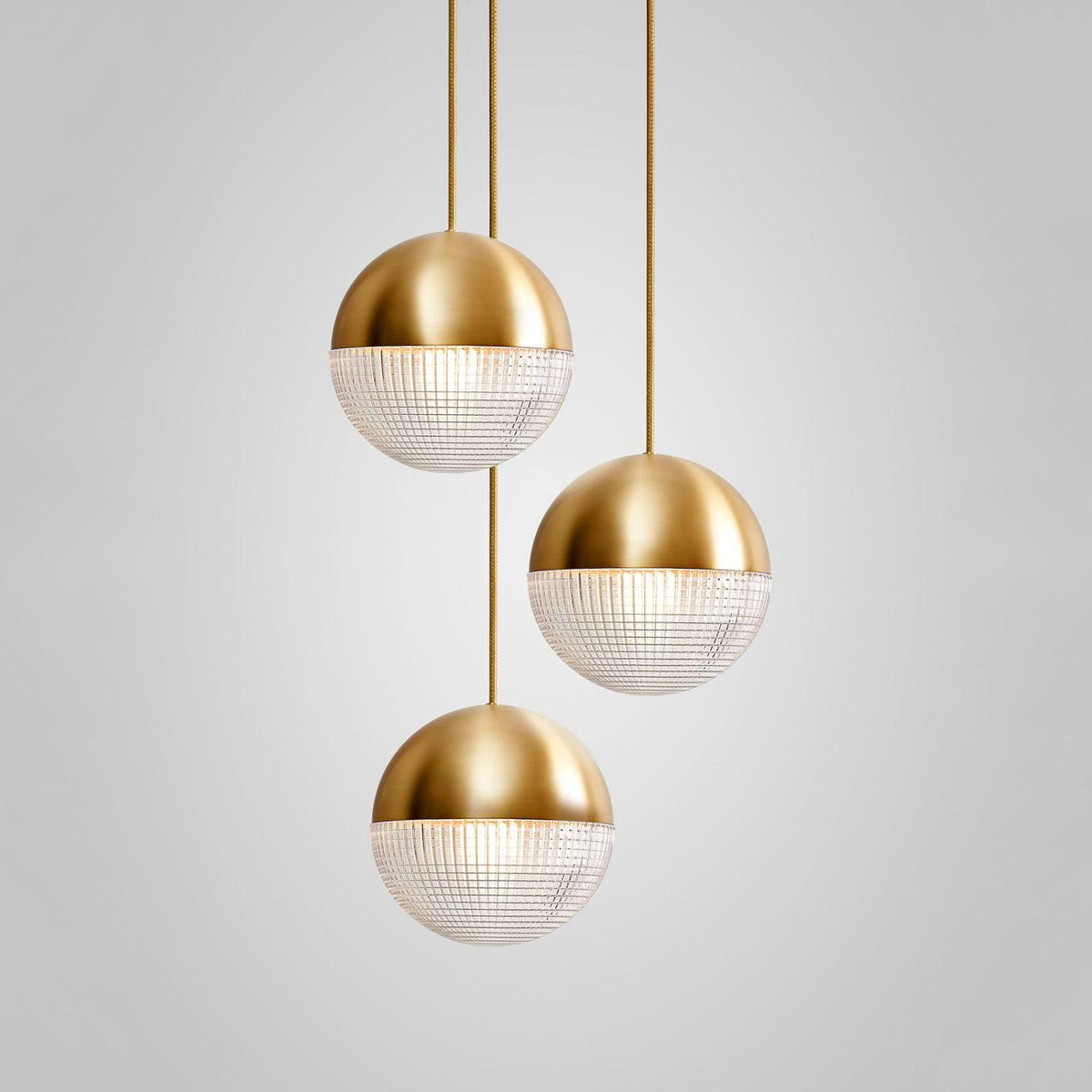 Galuna Suspension en Laiton Verre Moderne