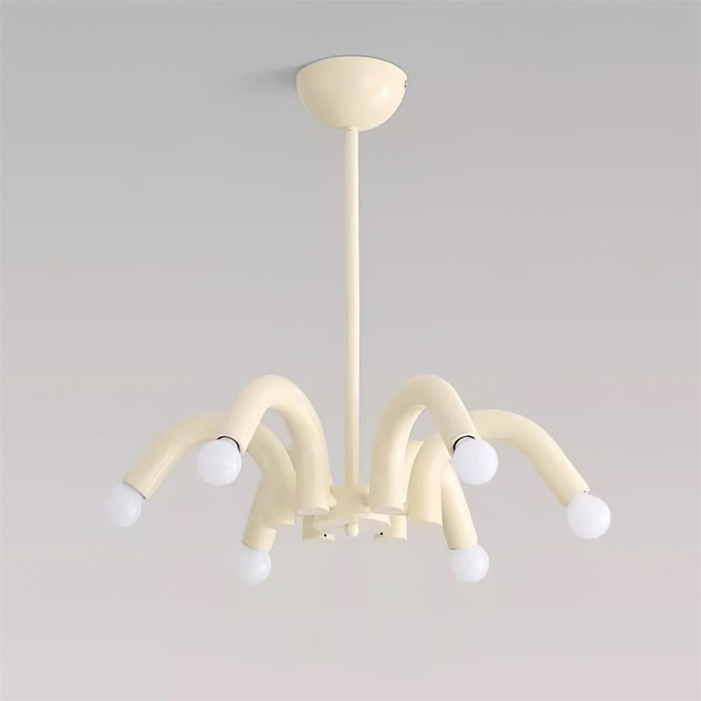 Fivelle Modern Cream Multi-Arm Chandelier-Neutral Decor