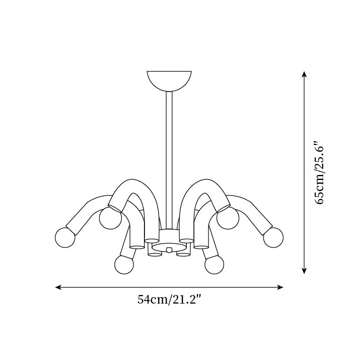 Fivelle Modern Cream Multi-Arm Chandelier-Neutral Decor