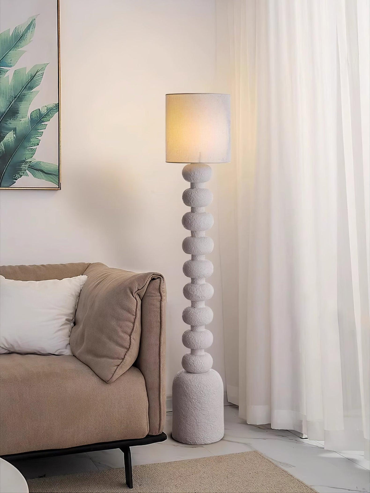 Khev Lampadaire Moderne en Tissu