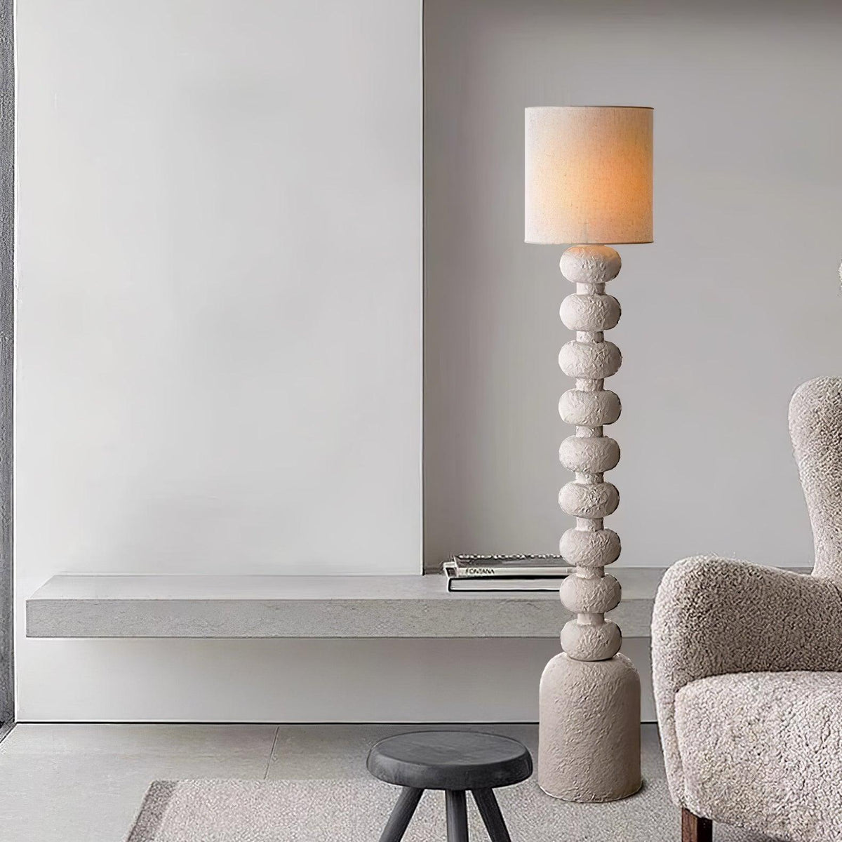 Khev Lampadaire Moderne en Tissu