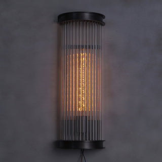 Lampe Murale Métal et Cristal Industrielle Vintage Armarila-Luire
