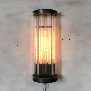 Lampe Murale Métal et Cristal Industrielle Vintage Armarila-Luire