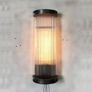 Lampe Murale Métal et Cristal Industrielle Vintage Armarila-Luire