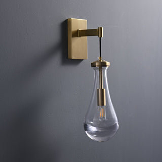Lyshaos Applique Murale en Laiton et Verre Minimaliste