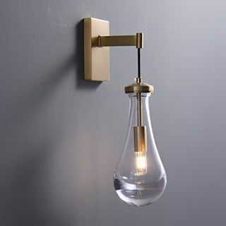 Lyshaos Applique Murale en Laiton et Verre Minimaliste