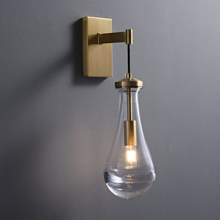 Lyshaos Applique Murale en Laiton et Verre Minimaliste