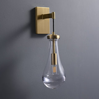 Lyshaos Applique Murale en Laiton et Verre Minimaliste