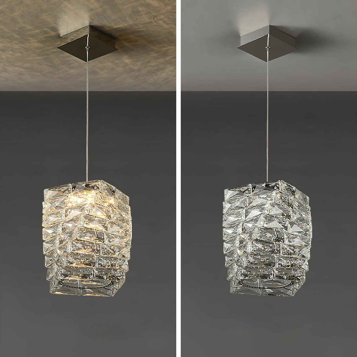 Crysta Lampe Suspendue en Cristal Luxe