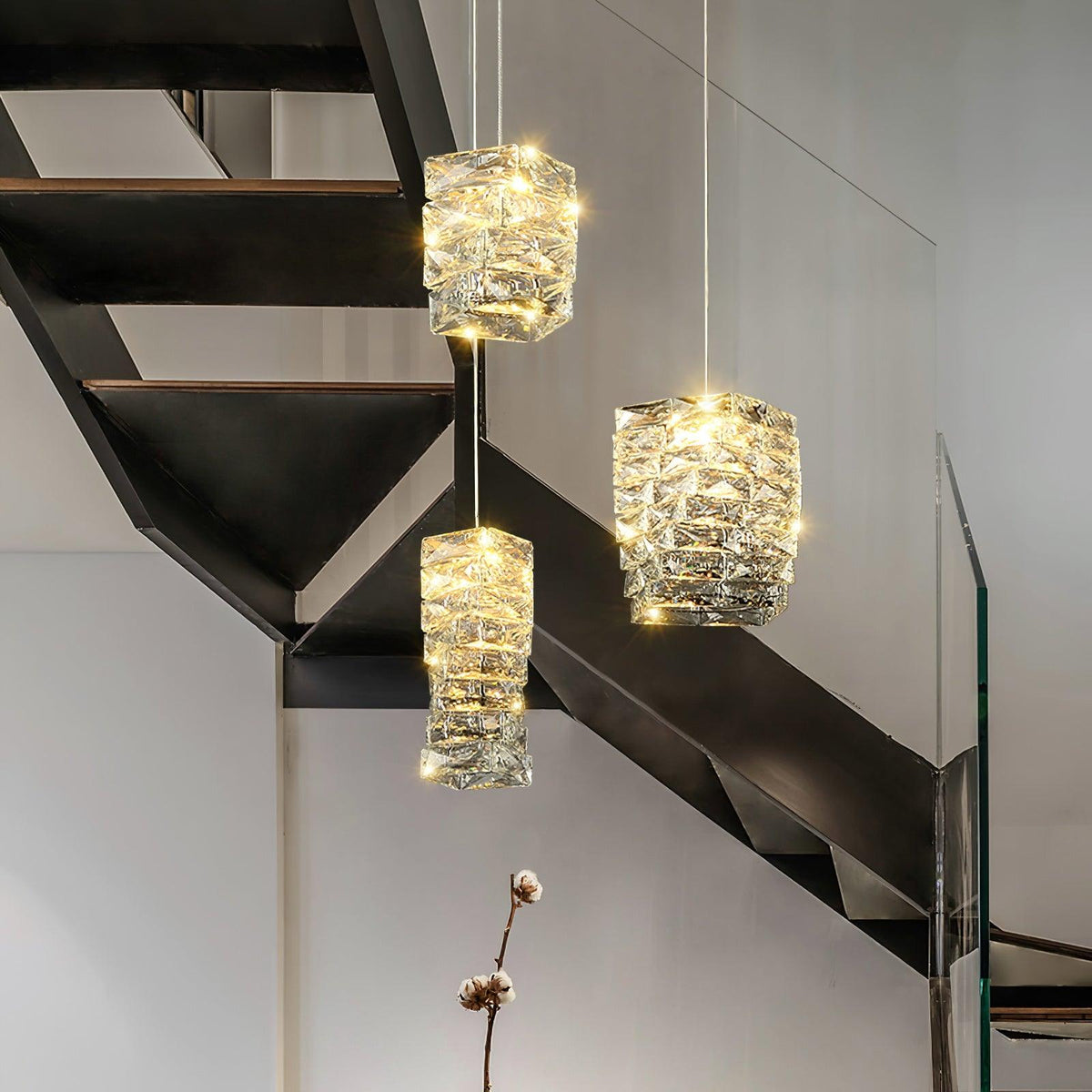 Crysta Lampe Suspendue en Cristal Luxe