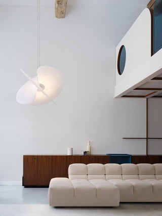 Whirl Suspension Lampe en Tissu Moderne