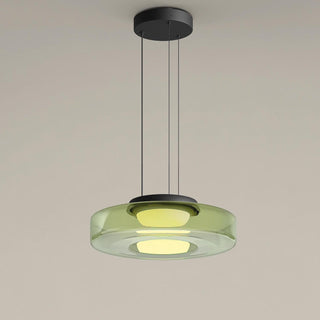 Lustra Suspension en Verre à Cercles Multi-Niveaux