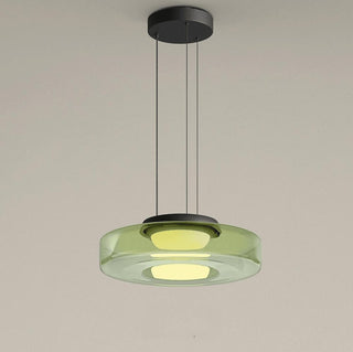 Lustra Suspension en Verre à Cercles Multi-Niveaux