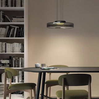 Lustra Suspension en Verre à Cercles Multi-Niveaux