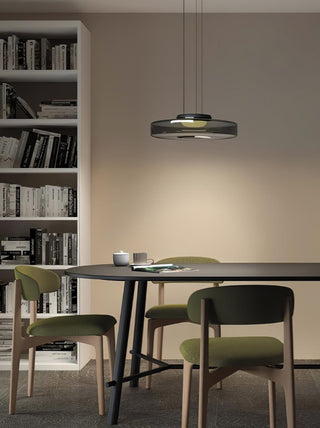 Lustra Suspension en Verre à Cercles Multi-Niveaux