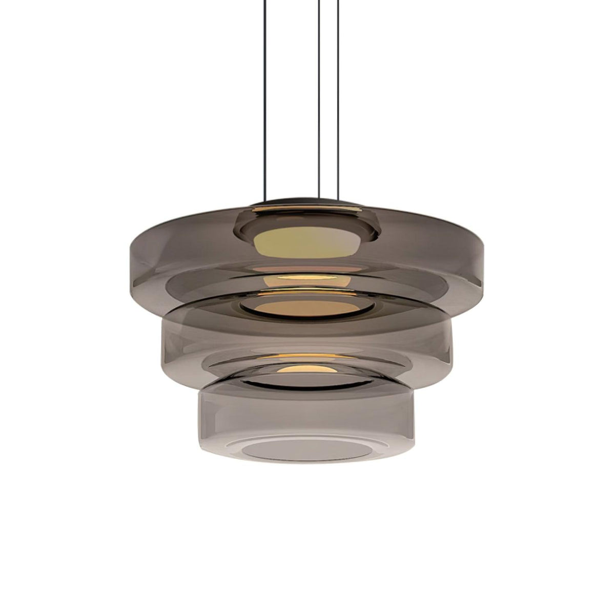 Ivarivia Suspension en Verre à Cercles Multi-Niveaux